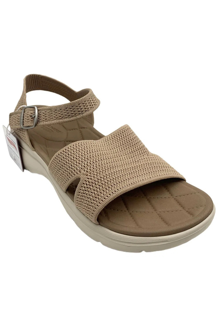 Skechers Women's Go Walk Arch Fit 2.0 Resort Day Sandals Tan - Medium